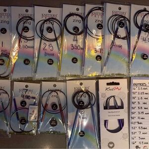 Knitters Pride Zing and KnitPro Circular Knitting Needles